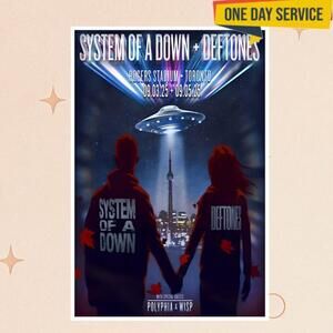 System Of A Down And Deftones Toronto On Sept 3-5 2025 Tour Poster